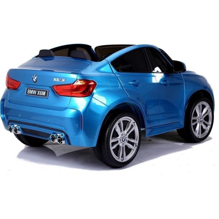 Elektrinis vaikiškas automobilis BMW X6M mėlynos spalvos