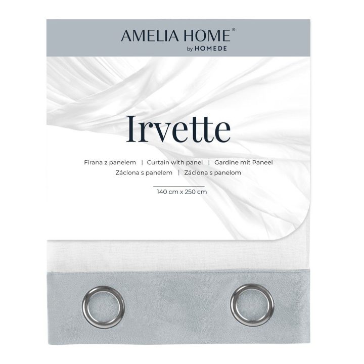 Užuolaidos su žiedais sidabrinės Amelia Home