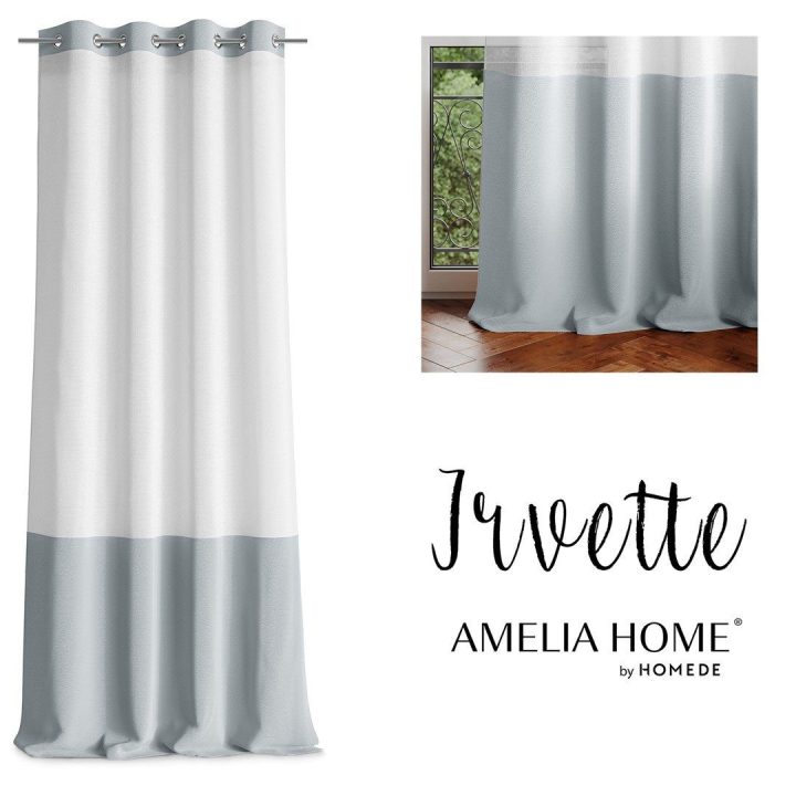 Užuolaidos su žiedais sidabrinės Amelia Home