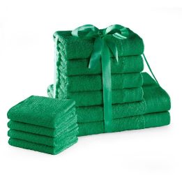 Rankšluosčių rinkinys 2 × 70 × 140 cm, 4 × 50 × 100 cm, 4 × 30 × 50 cm, žalios spalvos AH AMARI
