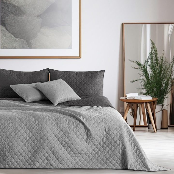 Lovatiesė 260 × 280 cm (260x280), pilkos spalvos