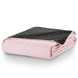 Lovatiesė 170 × 270 cm, rožinė ir tamsiai pilka