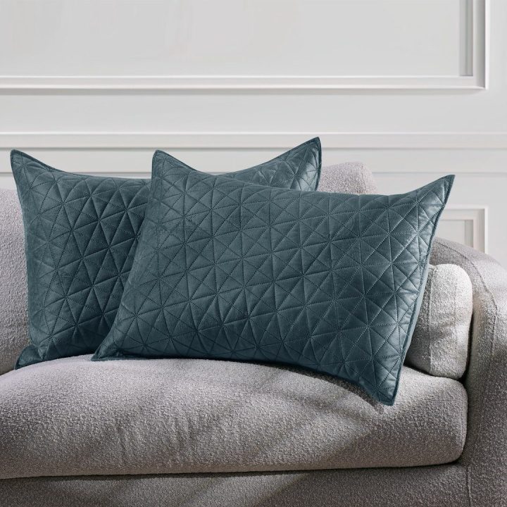Dekoratyvinis pagalvės užvalkalas 50 × 70 cm, tamsiai pilka ir sidabrinė AH