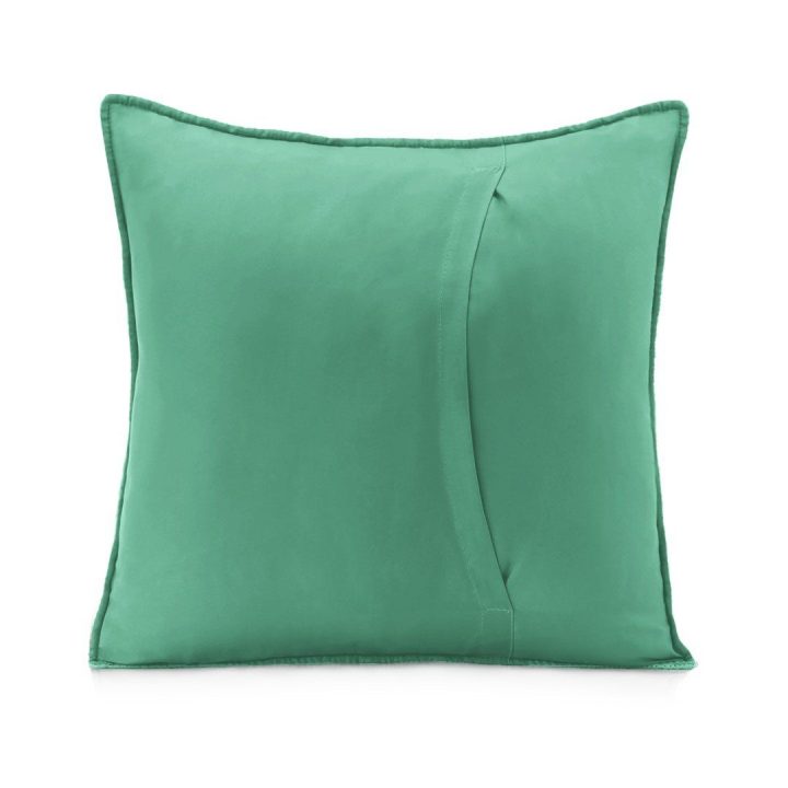Dekoratyvinis pagalvės užvalkalas 45 × 45 cm, žalios ir smaragdinės spalvos (2 vnt.) AH
