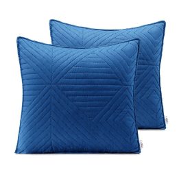 Dekoratyvinis pagalvės užvalkalas 45 × 45 cm, tamsiai mėlynos ir šviesiai mėlynos spalvos AH