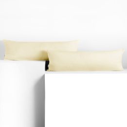 Pagalvės užvalkalas kreminės spalvos 20×145 cm (2 vnt)