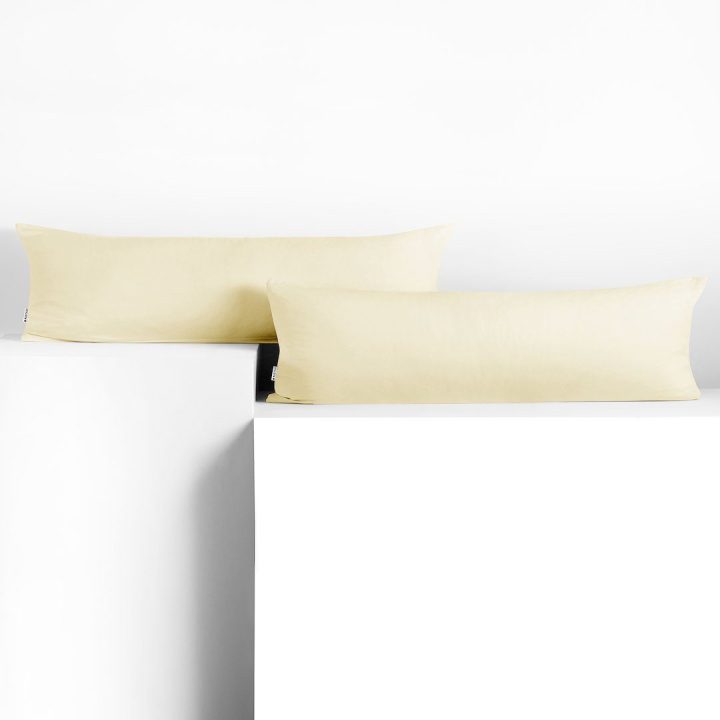 Pagalvės užvalkalas kreminės spalvos 20×145 cm (2 vnt)
