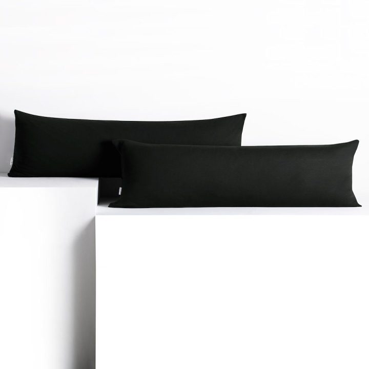 Pagalvės užvalkalas 20 × 120 cm, juodos spalvos