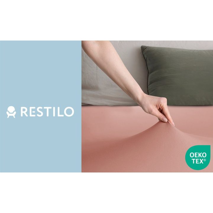 Paklodė su guma 180-200x200+30 persiko spalvos