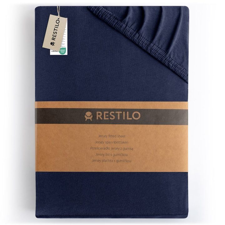 Paklodė su guma Navy Blue 200-220x200+30