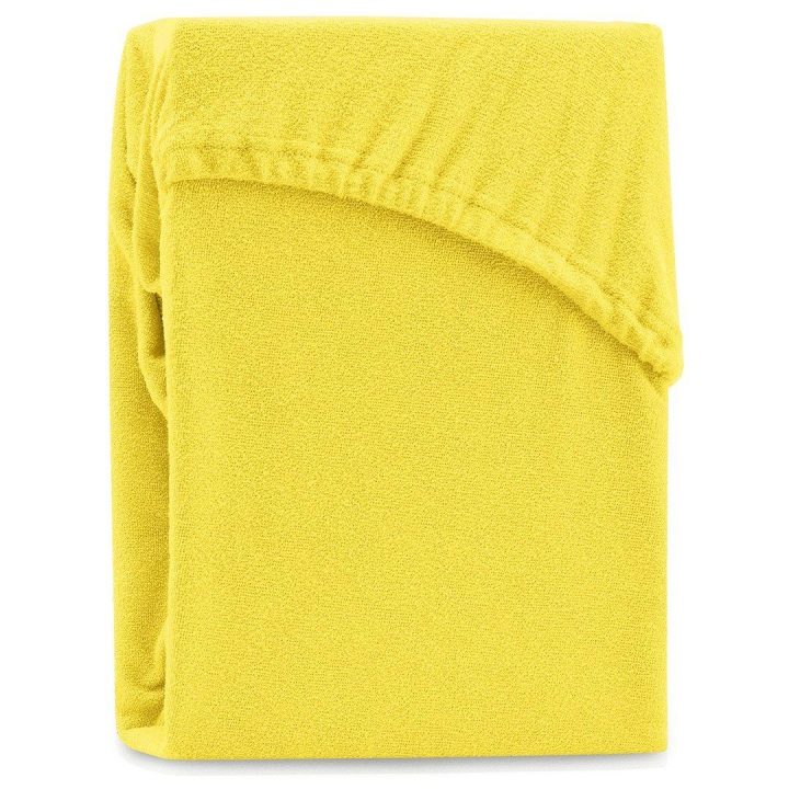Paklodė su guma 200–220×200+30 cm geltona AH RUBY