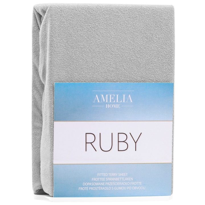 Paklodė su guma 120–140x200+30 sidabrinė AH RUBY