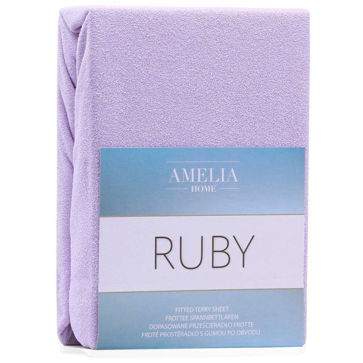 Paklodė su guma šviesiai violetinė 220-240x220+30 AH RUBY