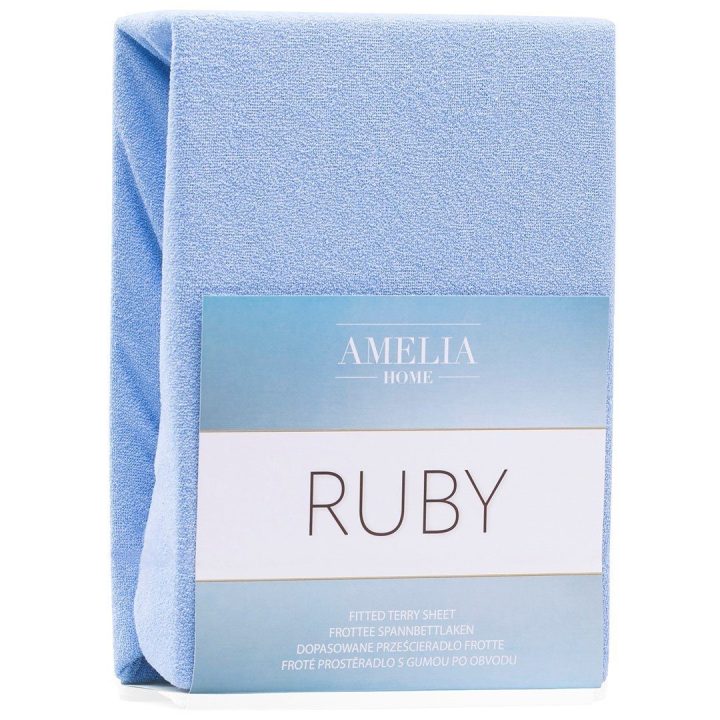 Paklodė su guma šviesiai mėlyna 120–140x200+30 AH RUBY