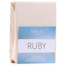 Paklodė su guma 80–90x200+30 smėlio spalvos AH RUBY