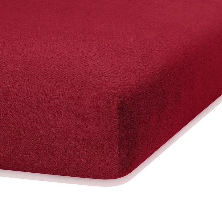 Paklodė su guma 200–220x200+30 tamsiai raudona AH RUBY