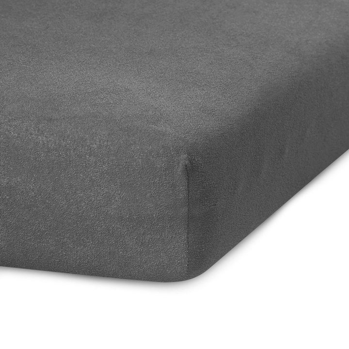 Paklodė su guma 80–90x200+30 tamsiai pilka AH RUBY
