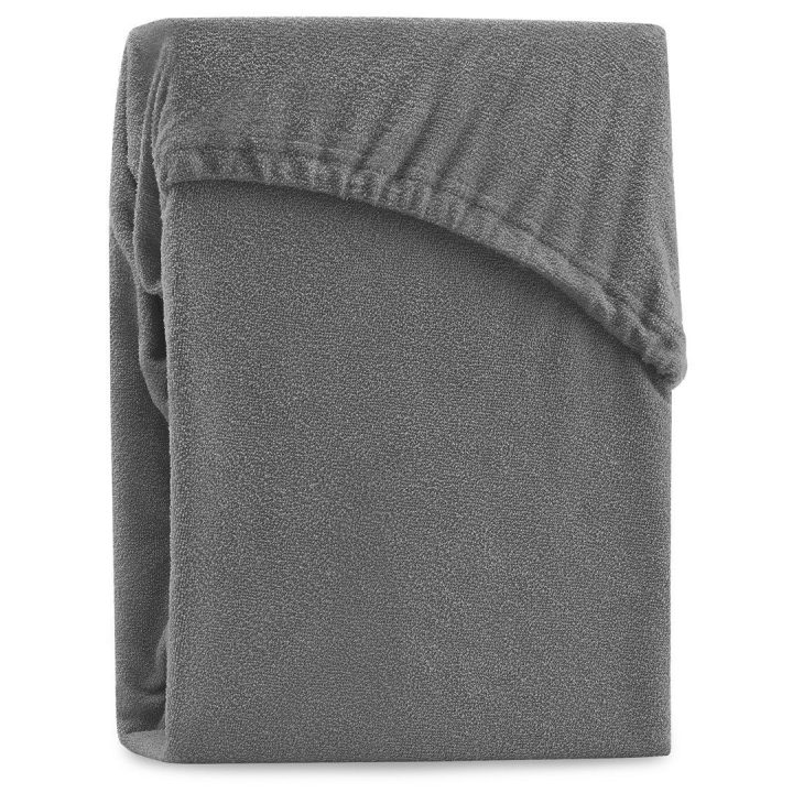 Paklodė su guma 100-120x200+30 tamsiai pilka AH RUBY