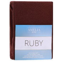 Paklodė su guma 140–160×200+30 ruda AH RUBY