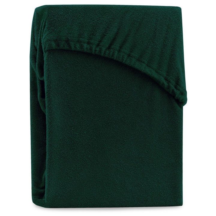 Paklodė su guma 140–160x200+30 cm butelių žalia AH RUBY