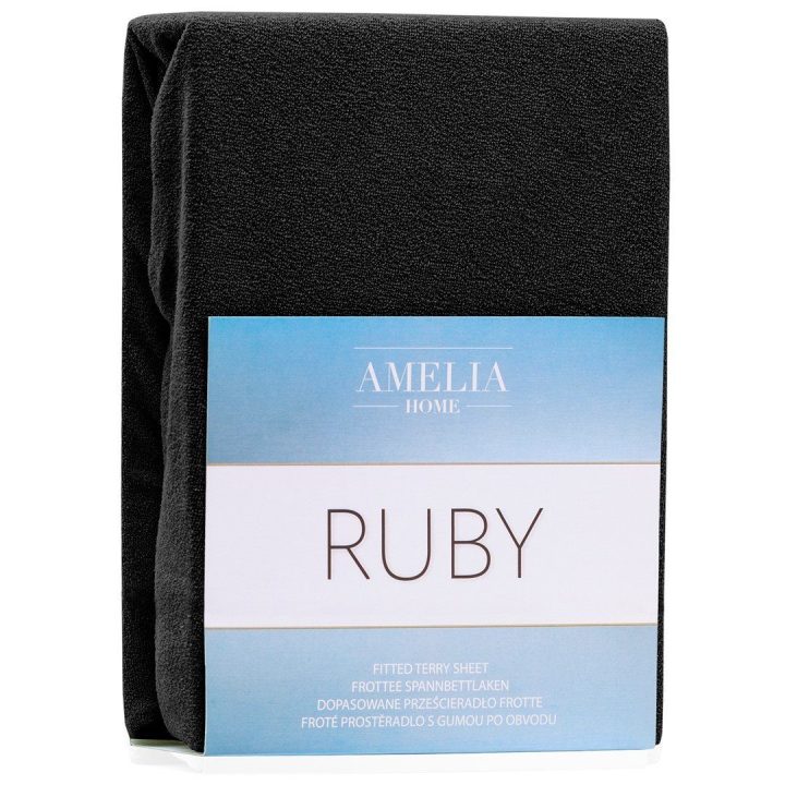 Paklodė su guma 200–220×200+30 juoda AH Ruby