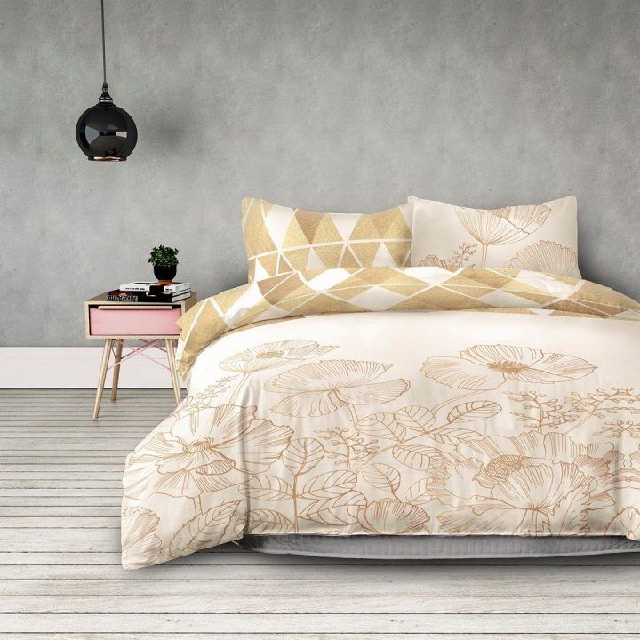 Patalynės komplektas AH GOLDENPOPPY 155x220 cm (2) + 80x80 cm (2)