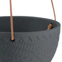 Juodas gėlių vazonas Lokai 15,4×10 cm