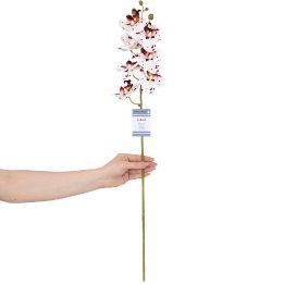 Dirbtinės orchidėjos, baltos ir alyvinės, rinkinys 10 vnt.