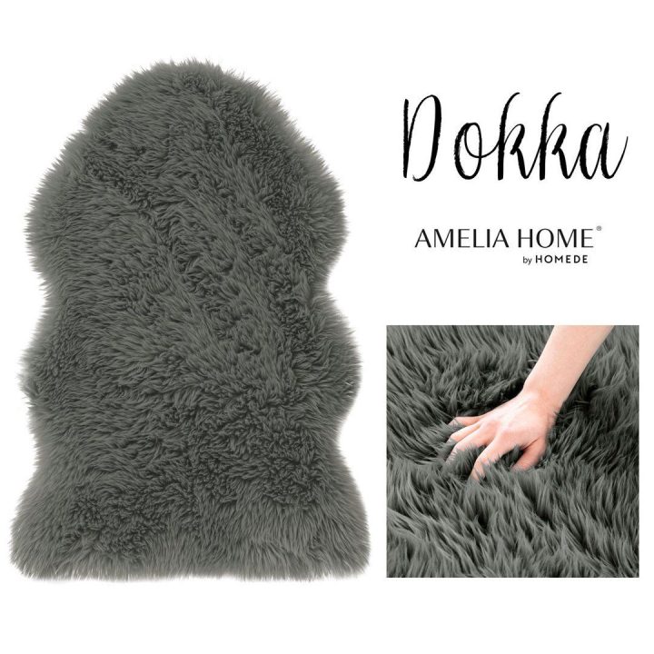 Tamsiai pilkas kilimas Dokka 75 × 150 cm