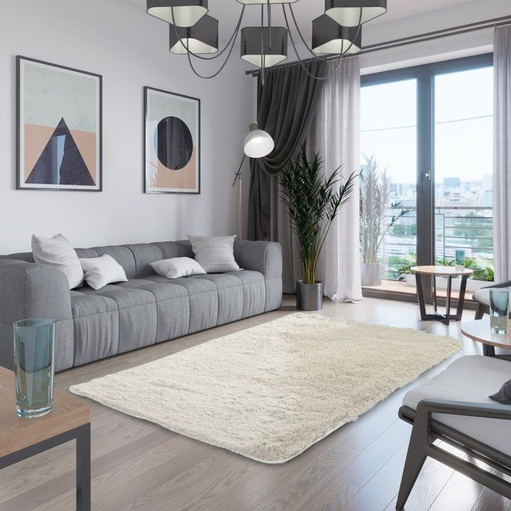 Kilimas kreminės spalvos 160 x 230 cm, neslystantis pagrindas