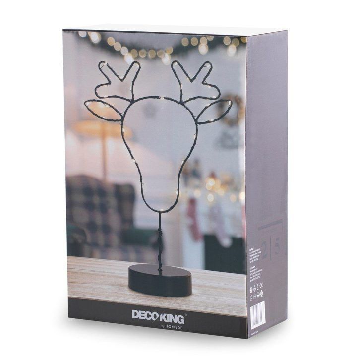 LED dekoracija Luna Reindeer — šiltai balta, 30 LED
