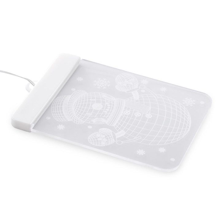 LED vitražų rinkinys Wintery, stačiakampiai, 5 vnt.