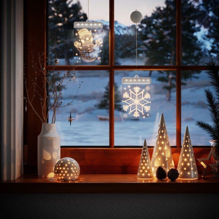 LED vitražas Snowball, stačiakampis (1 vnt)