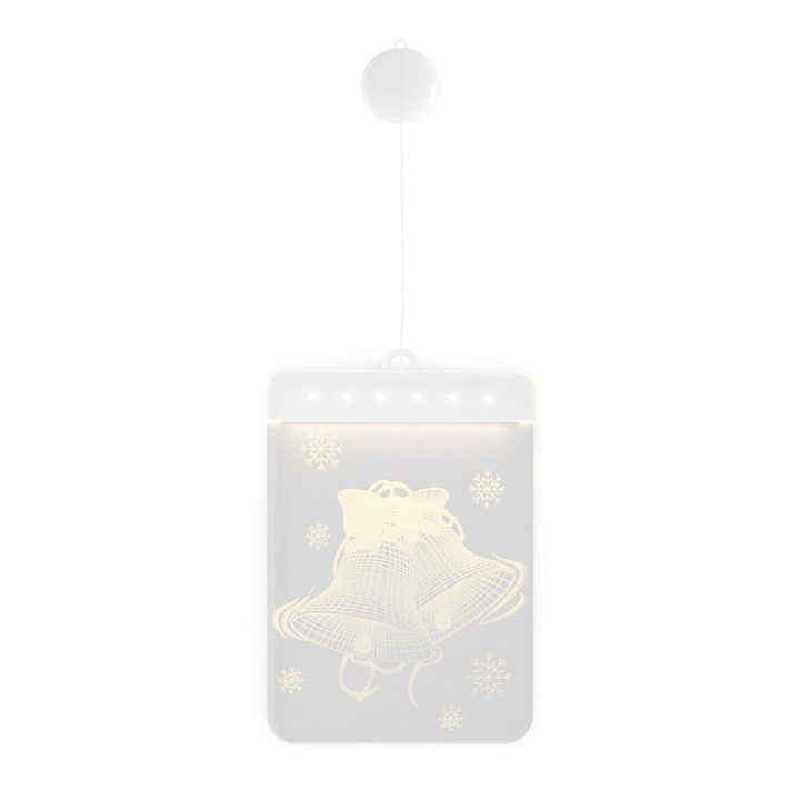 LED vitražas „Jingle Bells“ stačiakampis, 1 vnt.