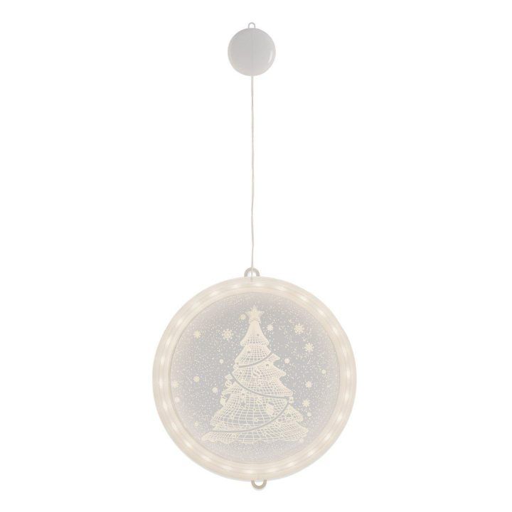 Apvalus LED vitražas CHRISTMASTREE (1 vnt.)