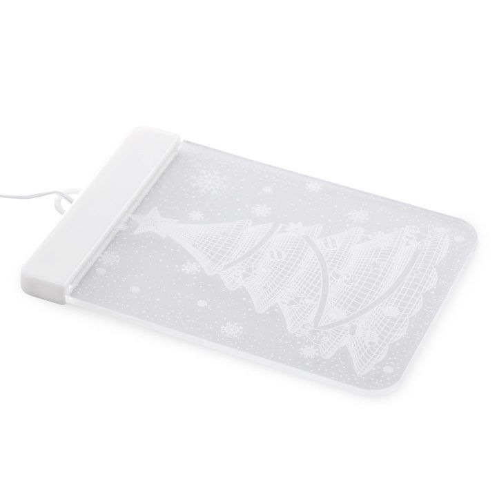 LED vitražas — kalėdinė eglutė (stačiakampė)