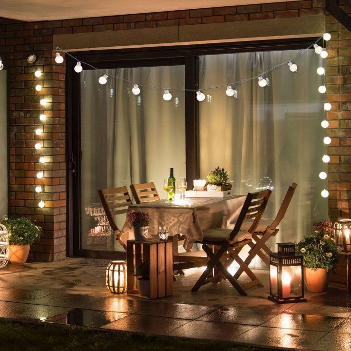 LED šiltai balti kalėdiniai burbulai (rinkinys 10 vnt.)