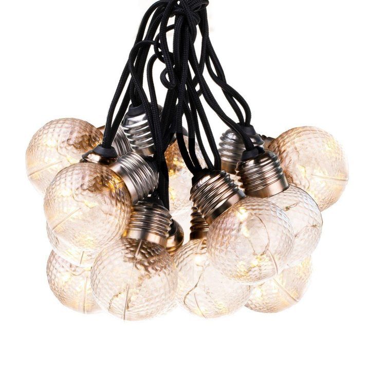 LED šiltai balti kalėdiniai burbulai (rinkinys 10 vnt.)