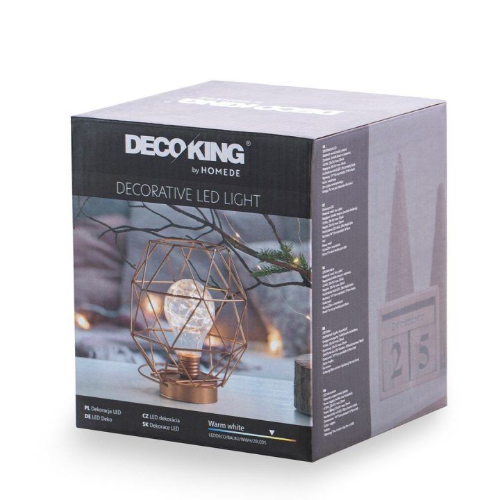 LED dekoracija Balbu šiltai balta, 20 LED