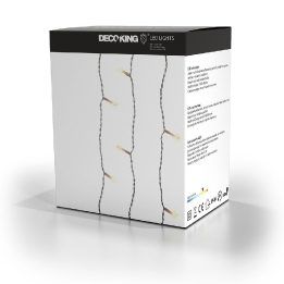 Girlianda LED C ST šiltai balta, 300 LED, 3×3 m