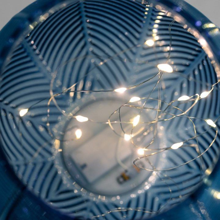 LED dekoracija Murcia tamsiai mėlyna 16 × 17,5 cm