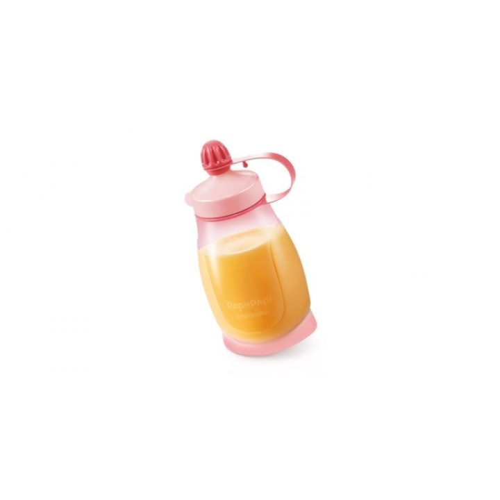 Rožinis lankstus buteliukas 200 ml