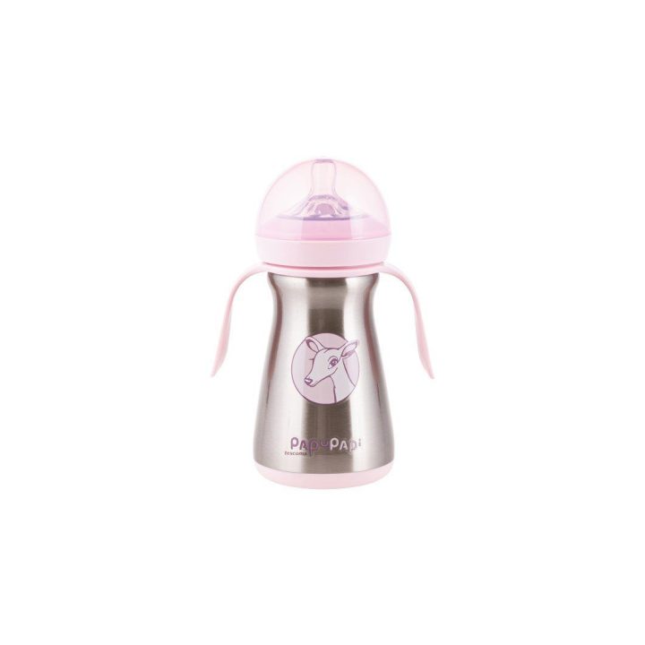 Rožinė termo gertuvė 200 ml Papupapi