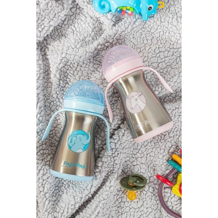 Rožinė termo gertuvė 200 ml Papupapi