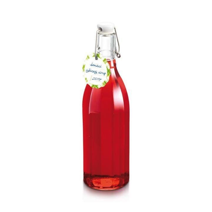 Kvadratinis butelis „Della Casa“ 500 ml su klipsu