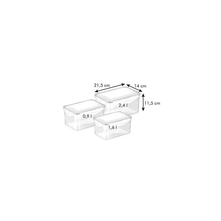 CONTAINER FRESHBOX DEEP 0,9/1,6/2,4 L (3 vnt.)