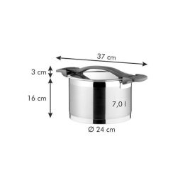 Puodas su dangčiu 24 cm, 7,0 l