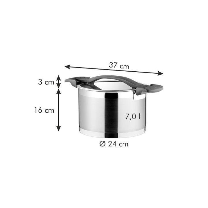 Puodas su dangčiu 24 cm, 7,0 l
