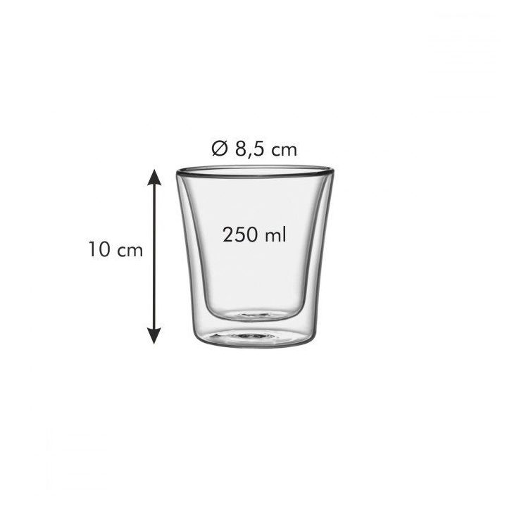 Dvigubos sienelės gėrimų stiklinės MyDrink, 250 ml, 2 vnt.