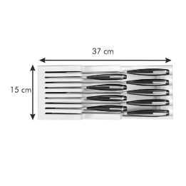 Peilių dėklas Flexispace, kreminės spalvos, 37×15 cm